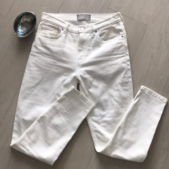🌊Everlane High Rise White Skinny Ankle Jeans🌊 - Picture 1 of 8